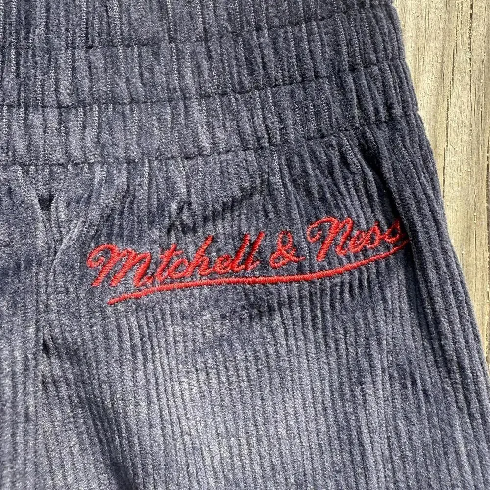 Men’s Mitchell & Ness Fred Segal Corduroy Tearaway Pants Navy Size 2XL $218 - Picture 11 of 14